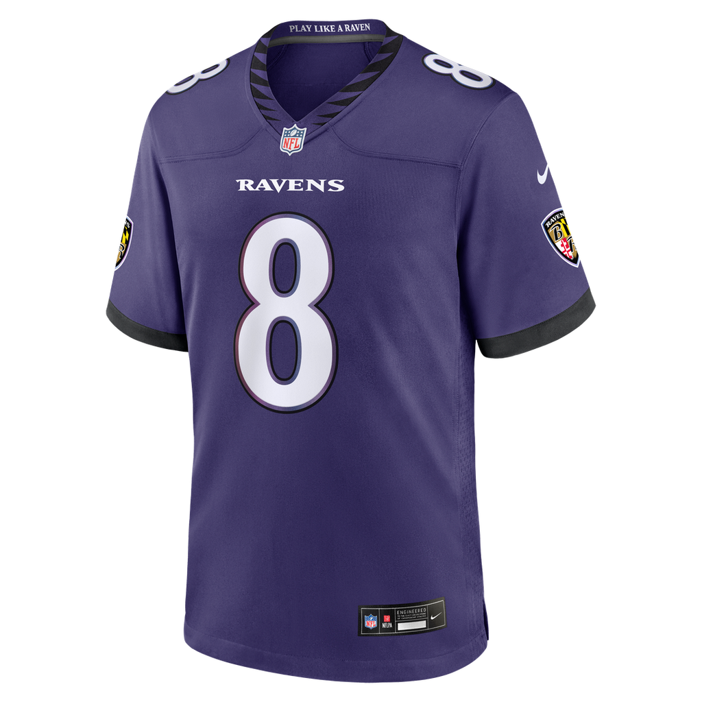 Lamar Jackson Baltimore Ravens Purple Team Game Jersey
