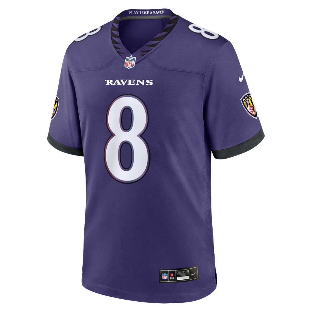 Lamar Jackson Baltimore Ravens Purple Team Game Jersey
