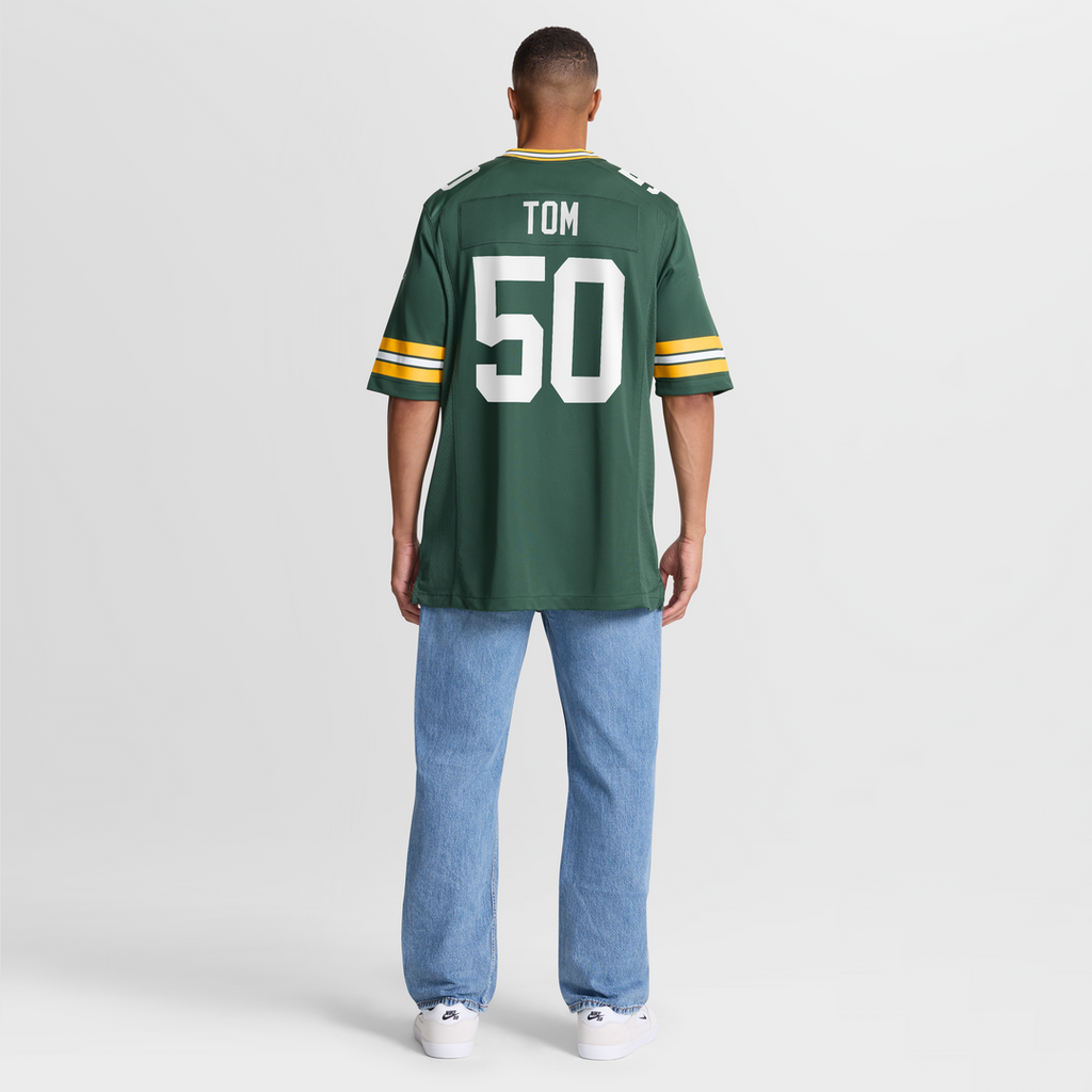 Zach Tom Green Bay Packers Green Game Player Jersey