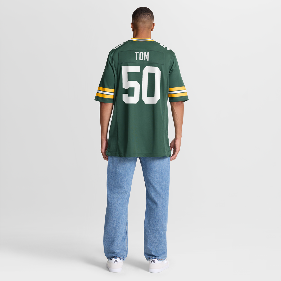 Zach Tom Green Bay Packers Green Game Player Jersey