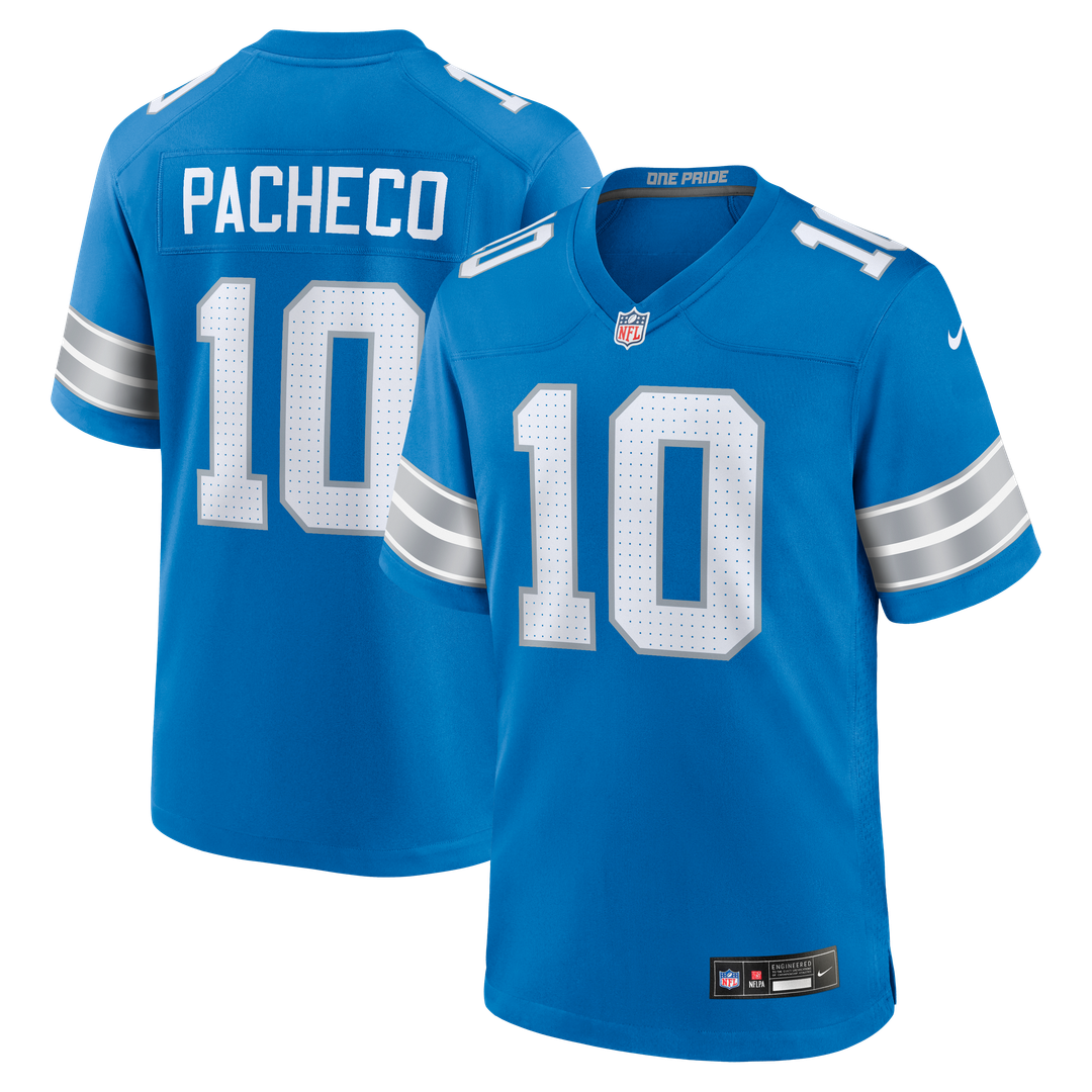 Isiah Pacheco Detroit Lions Blue Team Game Jersey