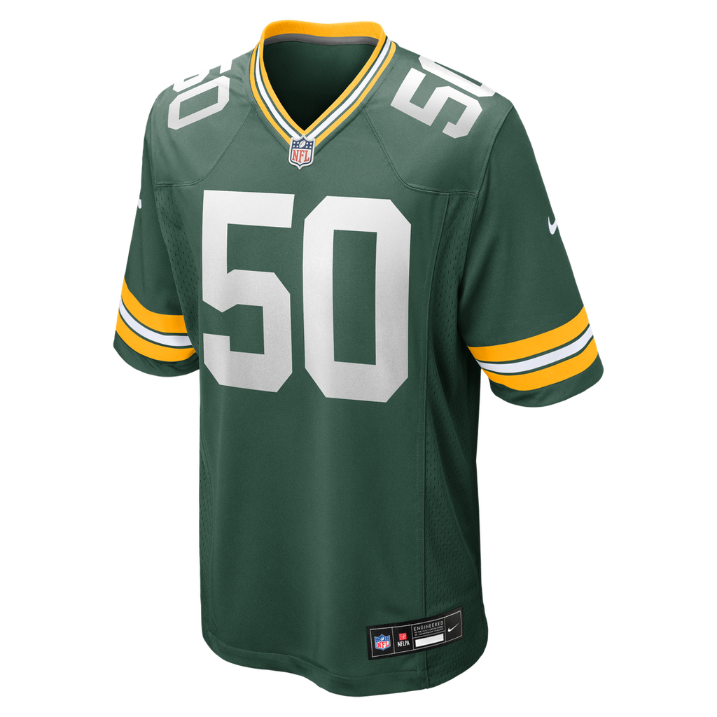 Zach Tom Green Bay Packers Green Game Player Jersey