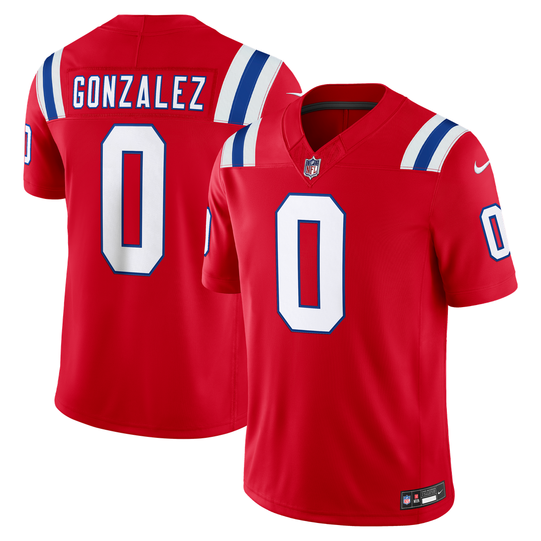 Christian Gonzalez New England Patriots White Vapor F.U.S.E. Stitched Limited Jersey