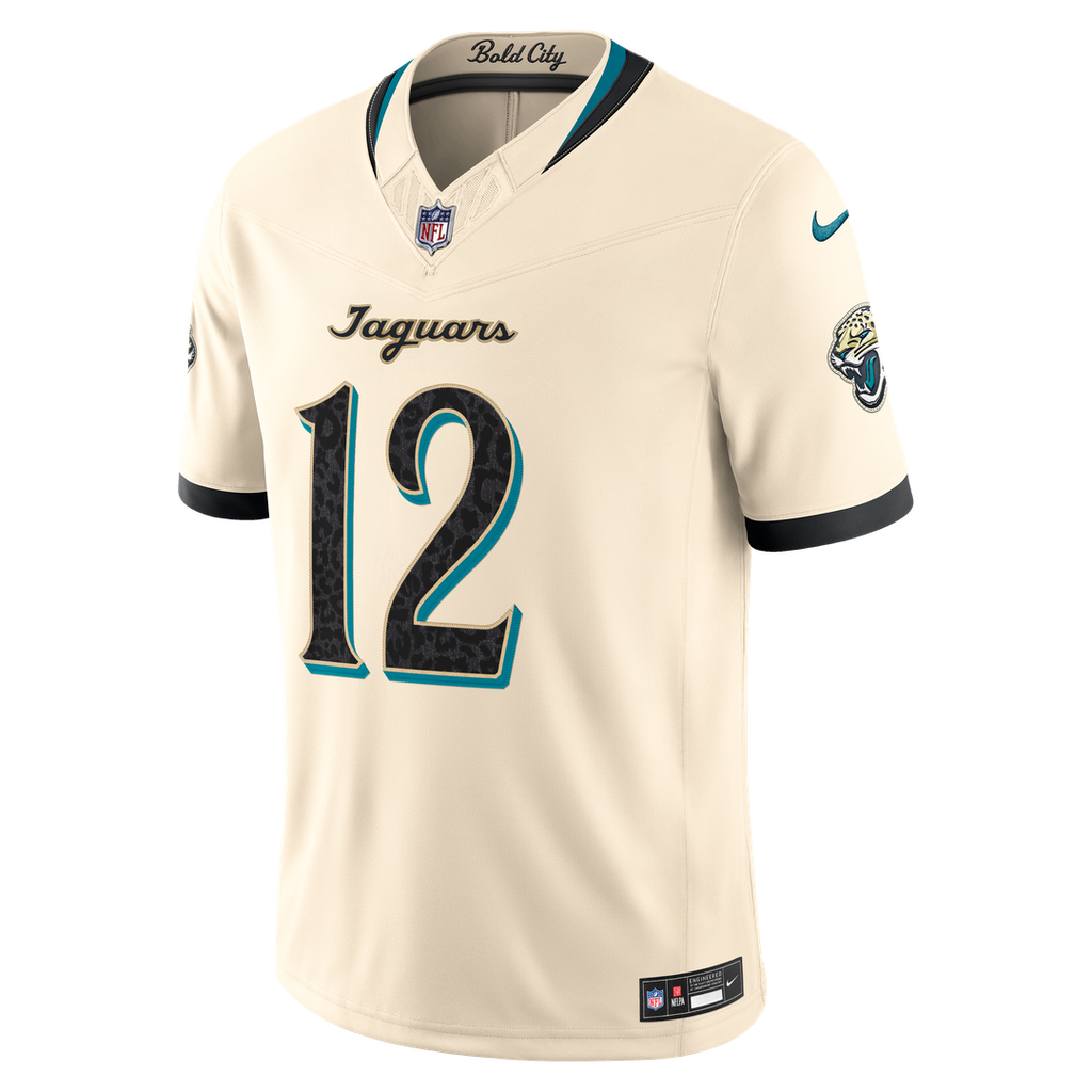 Travis Hunter Jacksonville Jaguars Natural 2026 Rivalries Collection Stitched Limited Jersey