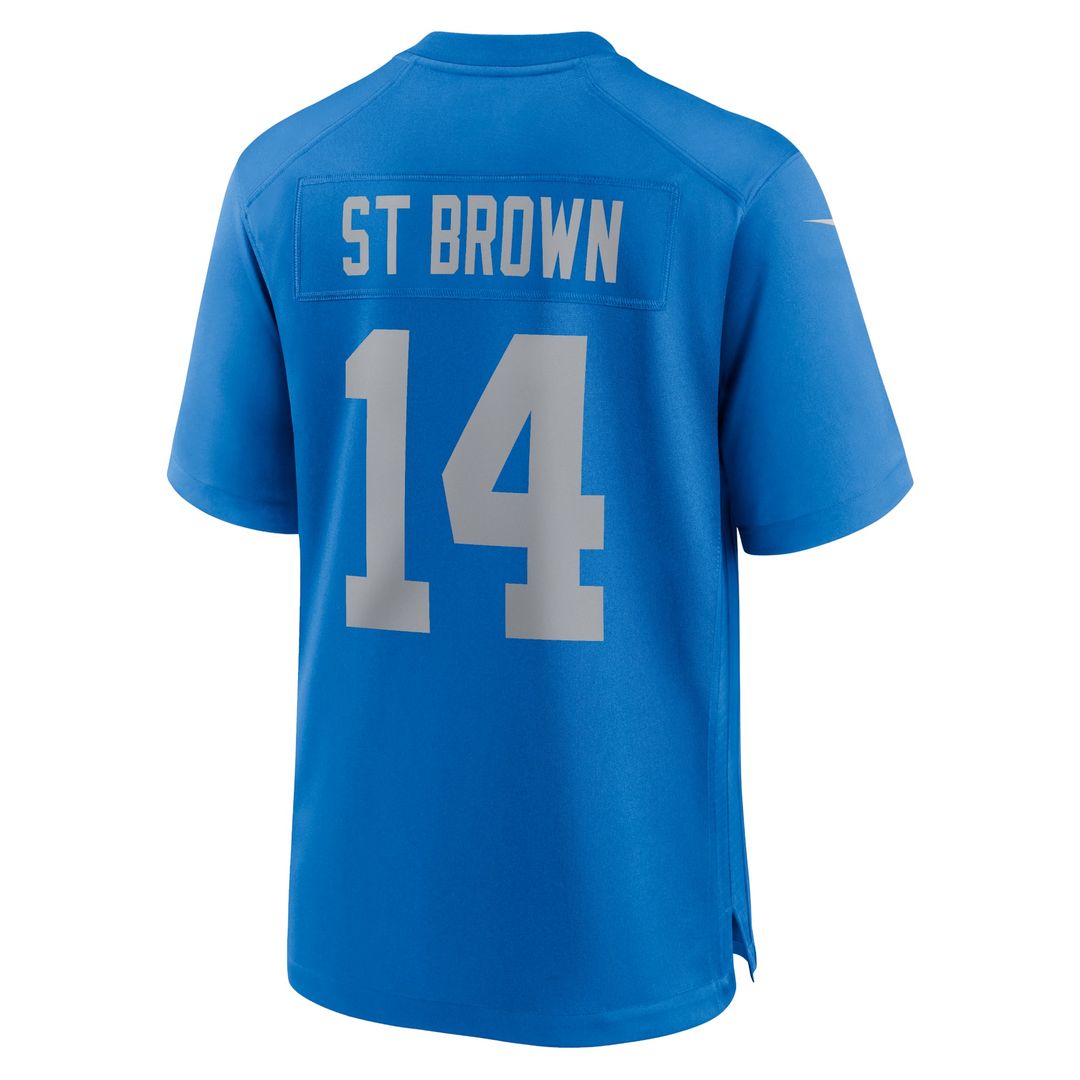 Amon-Ra St. Brown Detroit Lions Blue Alternate Game Jersey