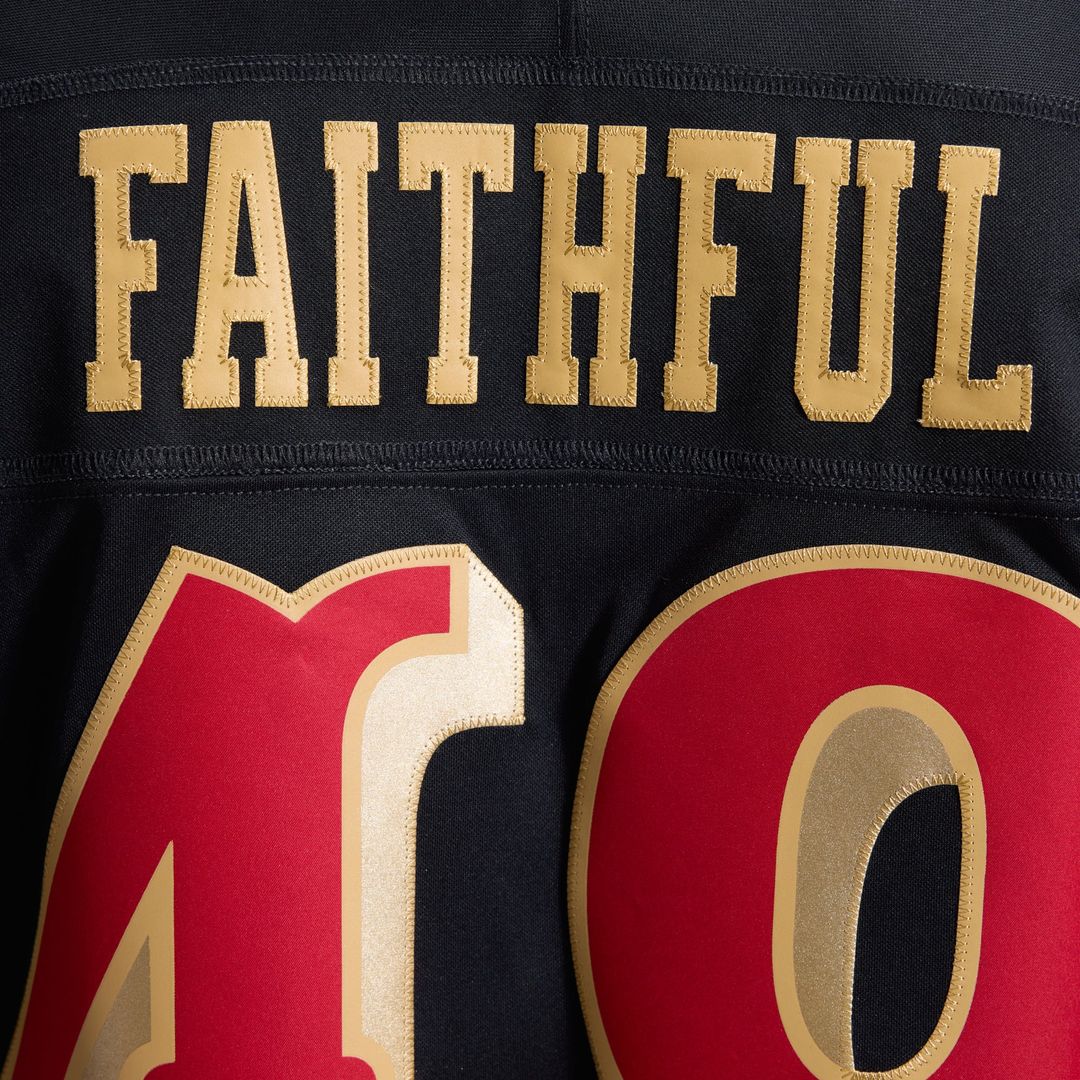 The Faithful San Francisco 49ers Black Rivalries Collection Stitched Limited Jersey