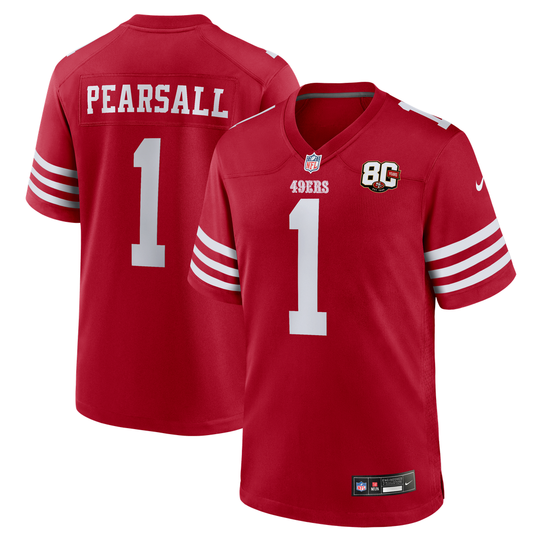 Ricky Pearsall San Francisco 49ers Scarlet 80th Anniversary Game Jersey
