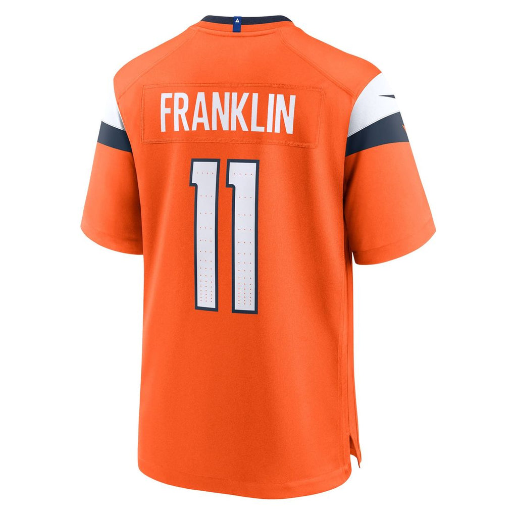 Troy Franklin Denver Broncos Orange Team Game Jersey