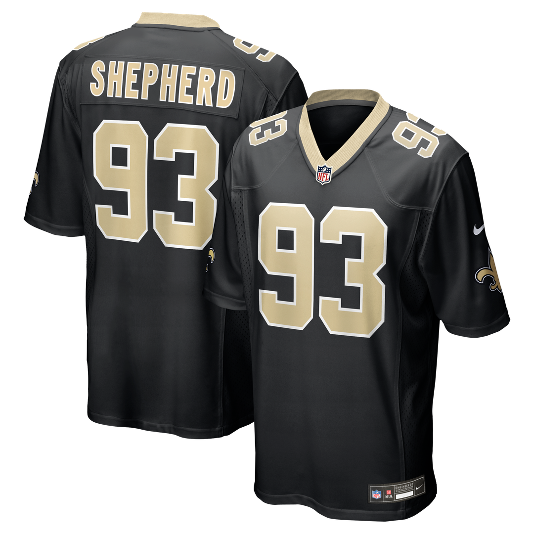 Nathan Shepherd New Orleans Saints Black Game Jersey