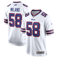 Matt Milano Buffalo Bills White Away Game Player Jersey