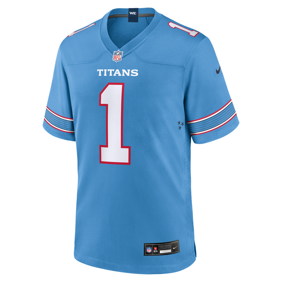 Cameron Ward Tennessee Titans Light Blue Game Jersey