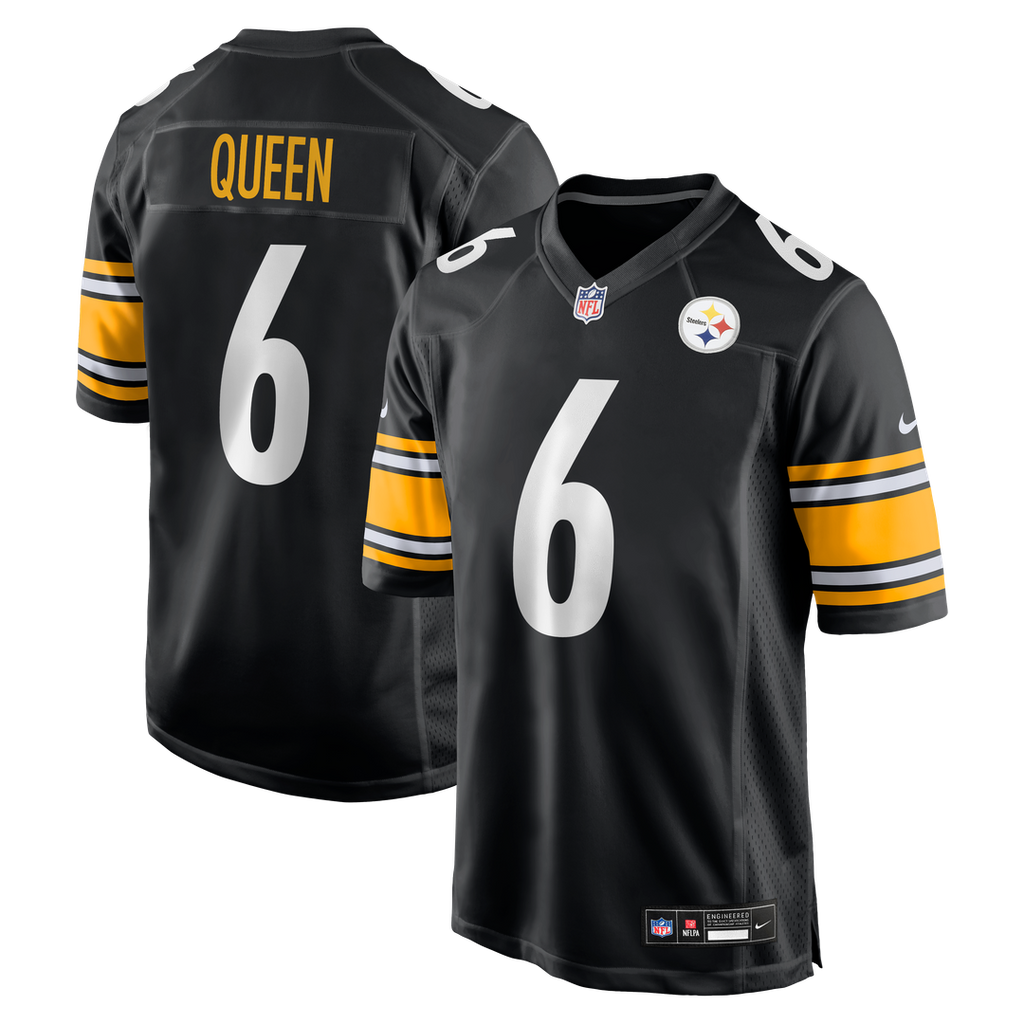 Patrick Queen Pittsburgh Steelers Black Game Player Jersey