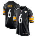 Patrick Queen Pittsburgh Steelers Black Game Player Jersey
