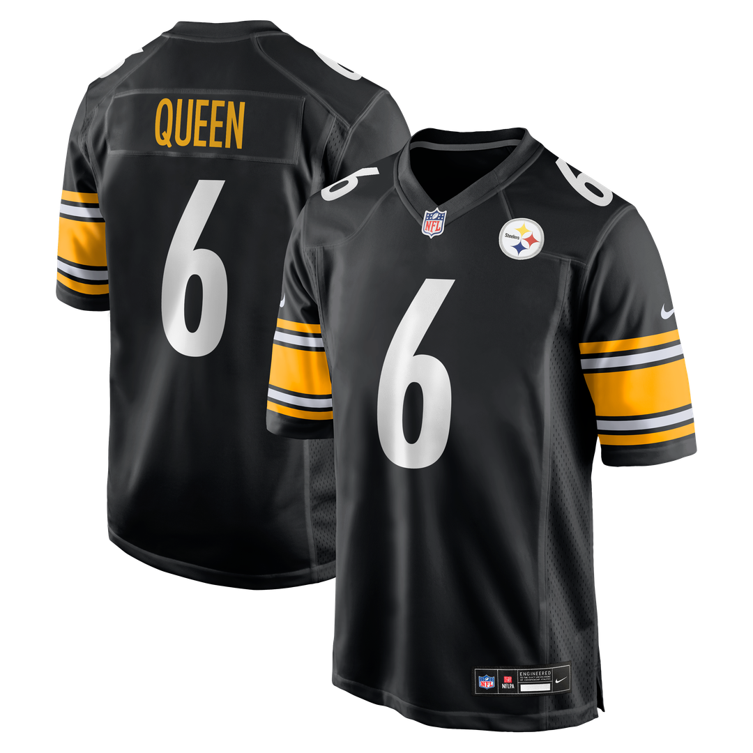 Patrick Queen Pittsburgh Steelers Black Game Player Jersey