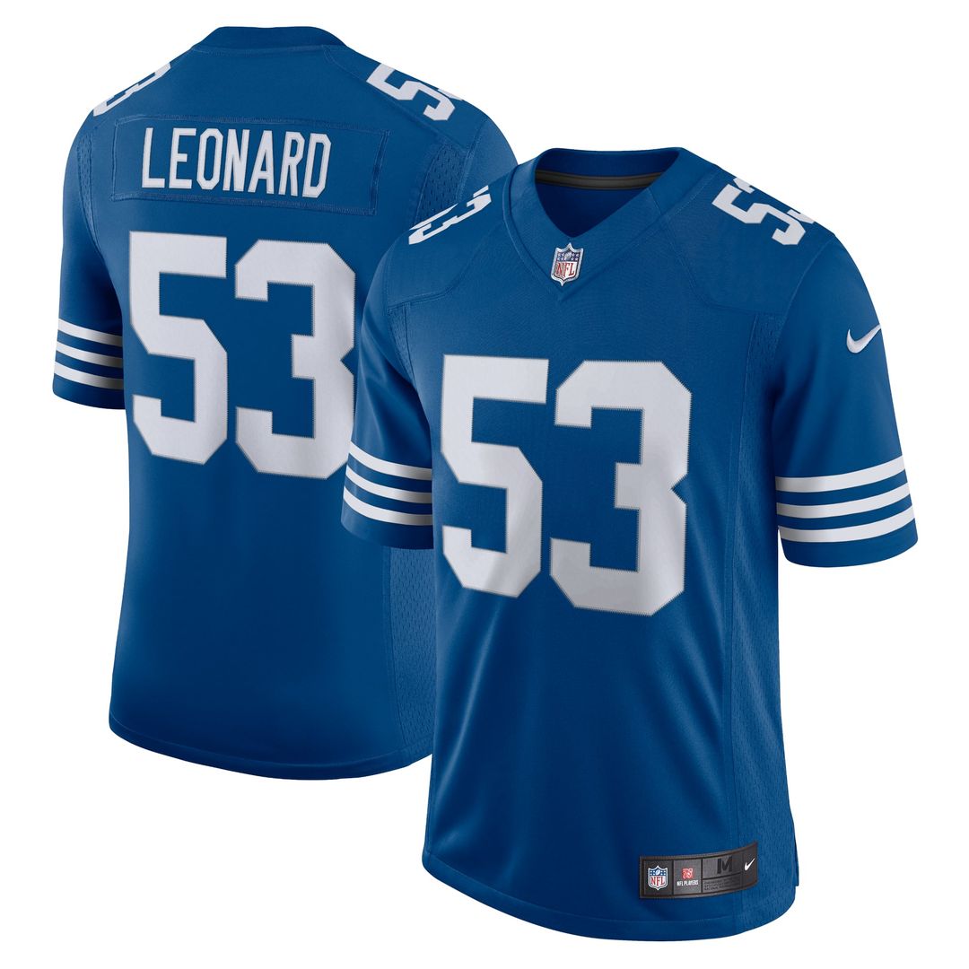 Darius Leonard Indianapolis Colts Royal Alternate Vapor Limited Jersey