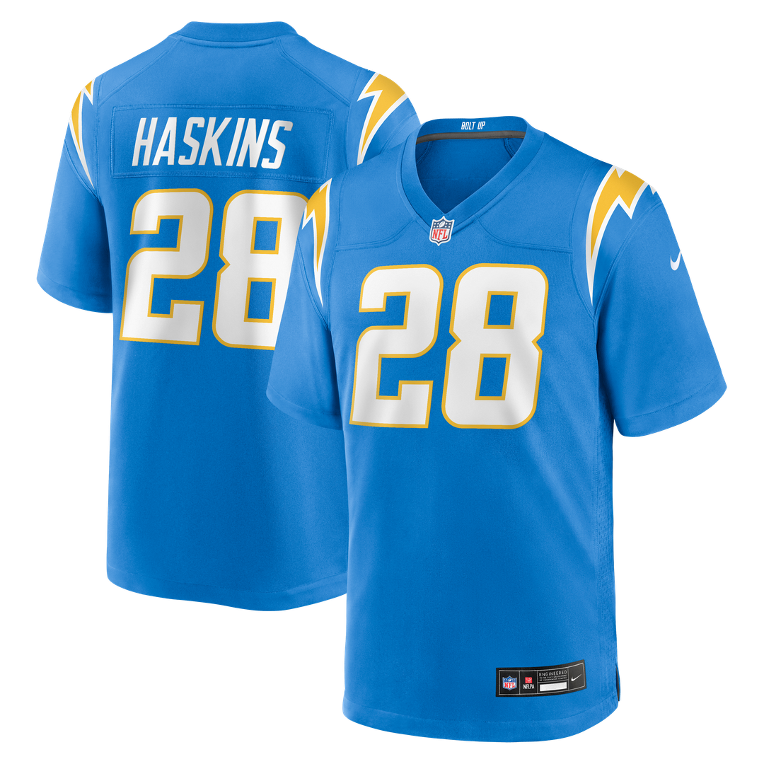 Hassan Haskins Los Angeles Chargers Powder Blue Team Game Jersey