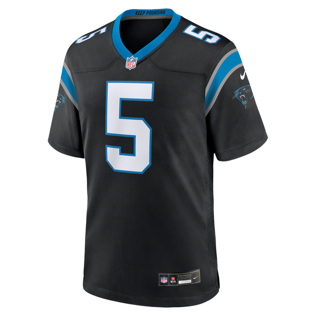 Jaelan Phillips Carolina Panthers Black Game Jersey