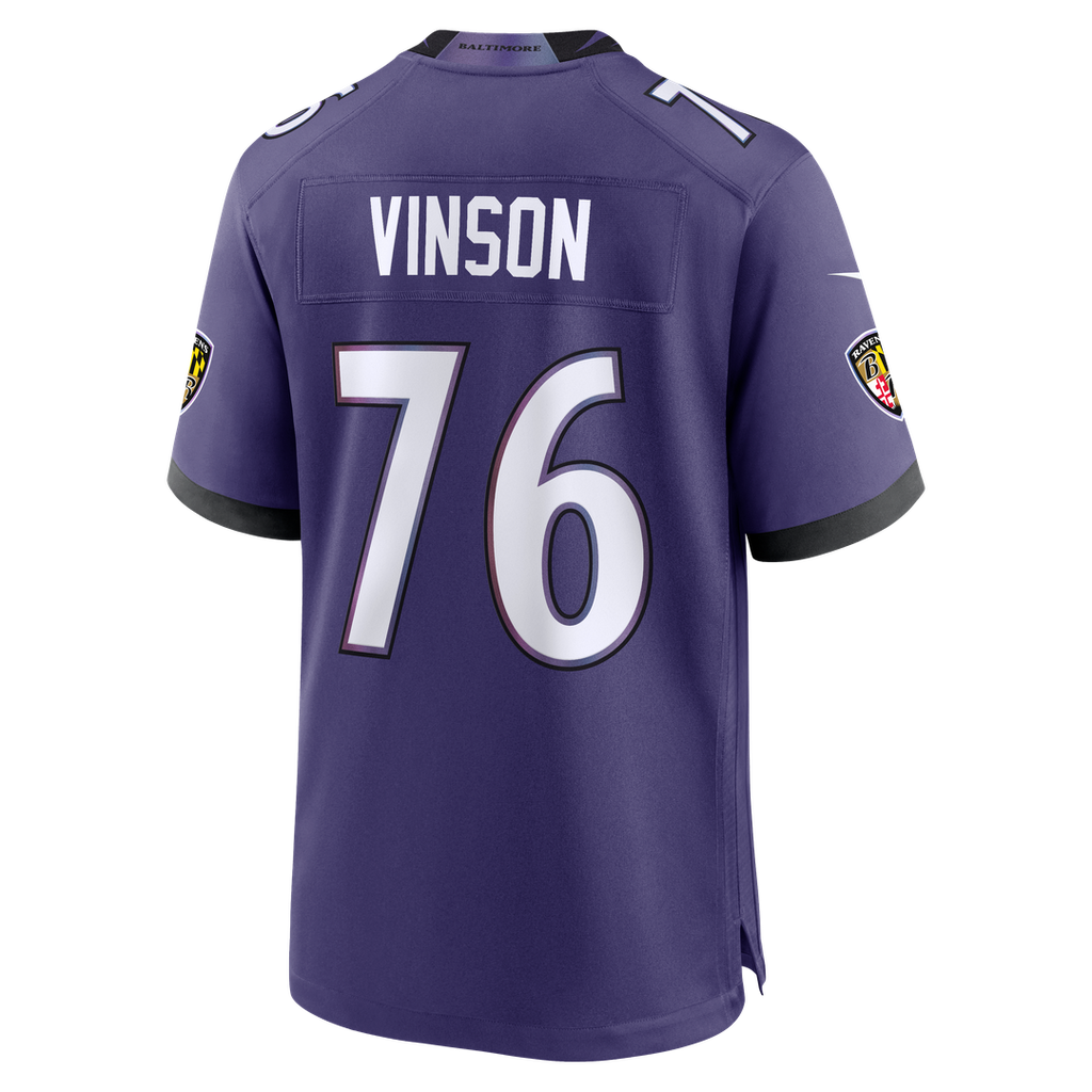 Carson Vinson Baltimore Ravens Purple Team Game Jersey