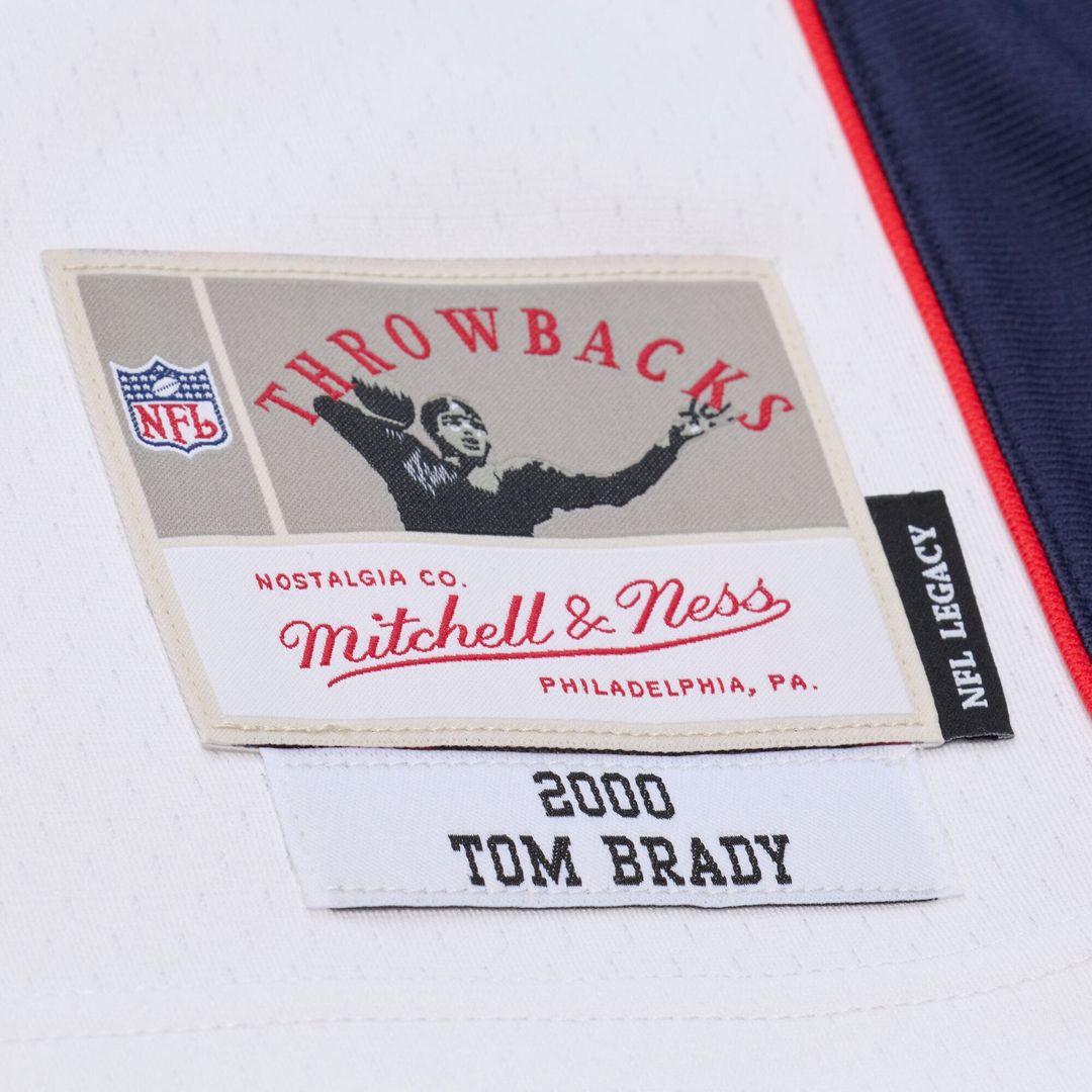 Tom Brady New England Patriots White 2000 Legacy Replica Jersey