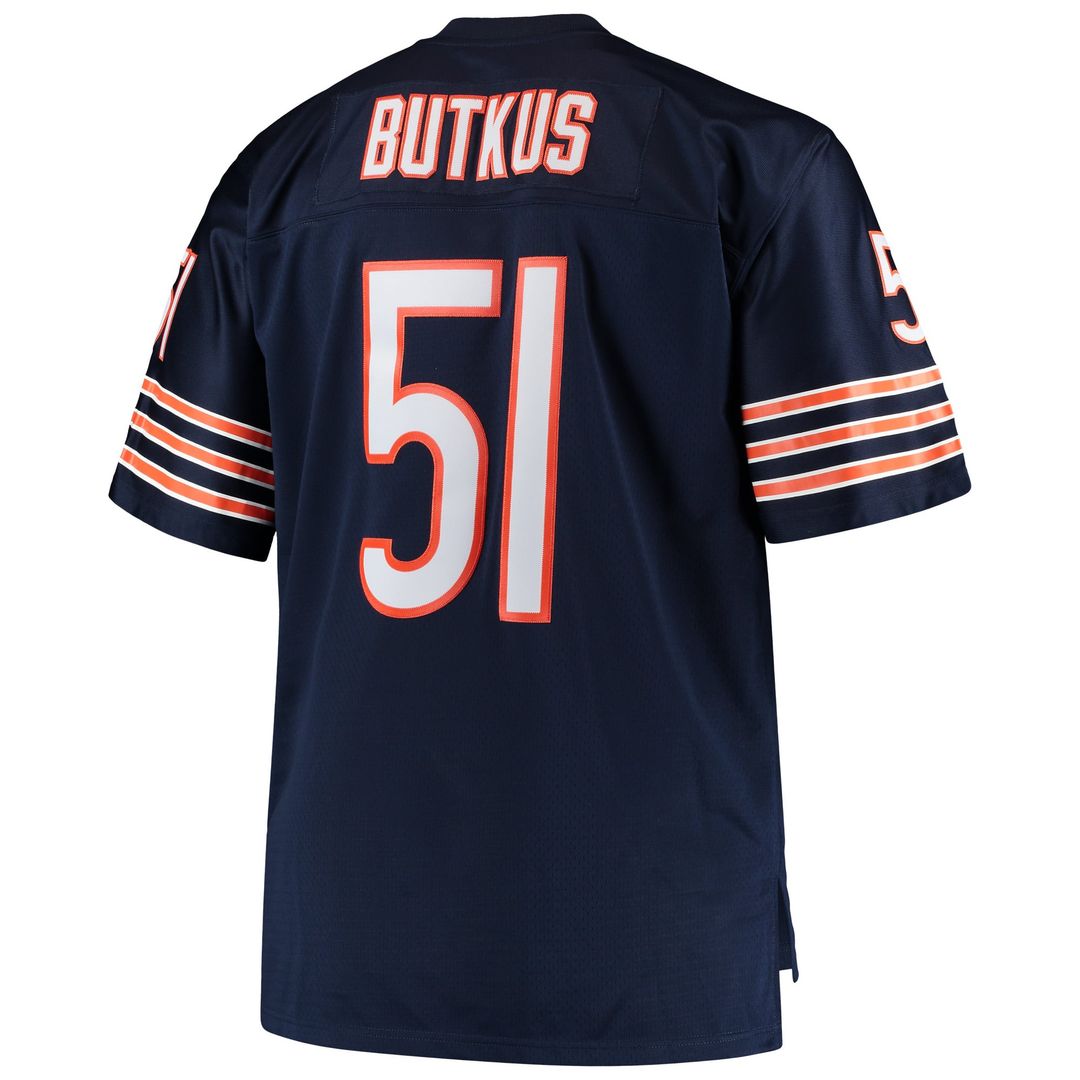 Dick Butkus Chicago Bears Navy Big & Tall 1966 Retired Player Replica Jersey