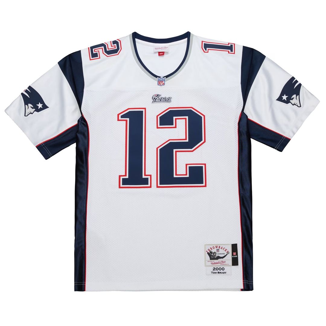 Tom Brady New England Patriots White 2000 Big & Tall Legacy Replica Jersey