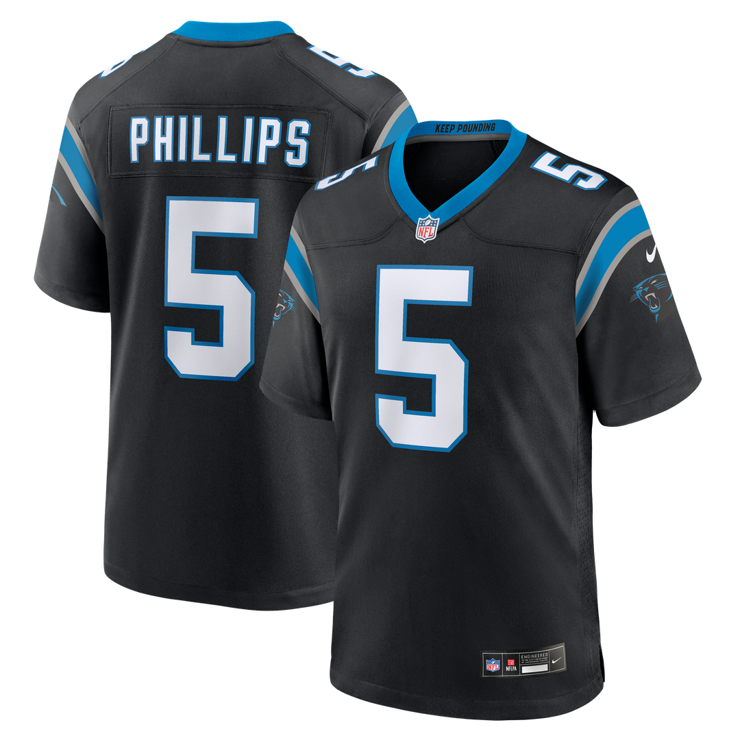 Jaelan Phillips Carolina Panthers Black Game Jersey
