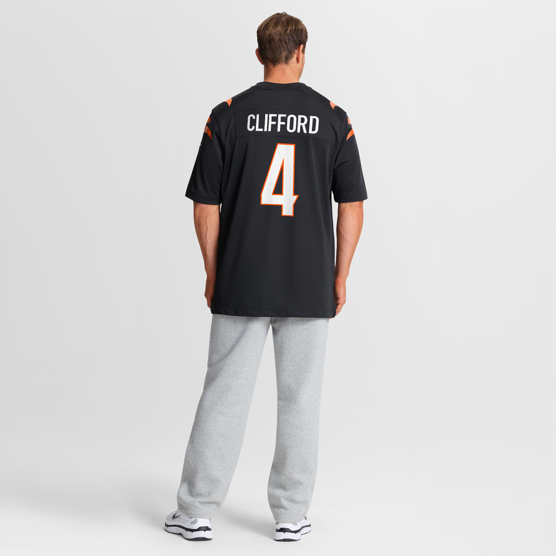 Sean Clifford Cincinnati Bengals Black Team Game Jersey