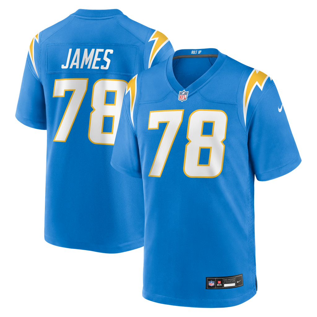 Andre James Los Angeles Chargers Powder Blue Team Game Jersey