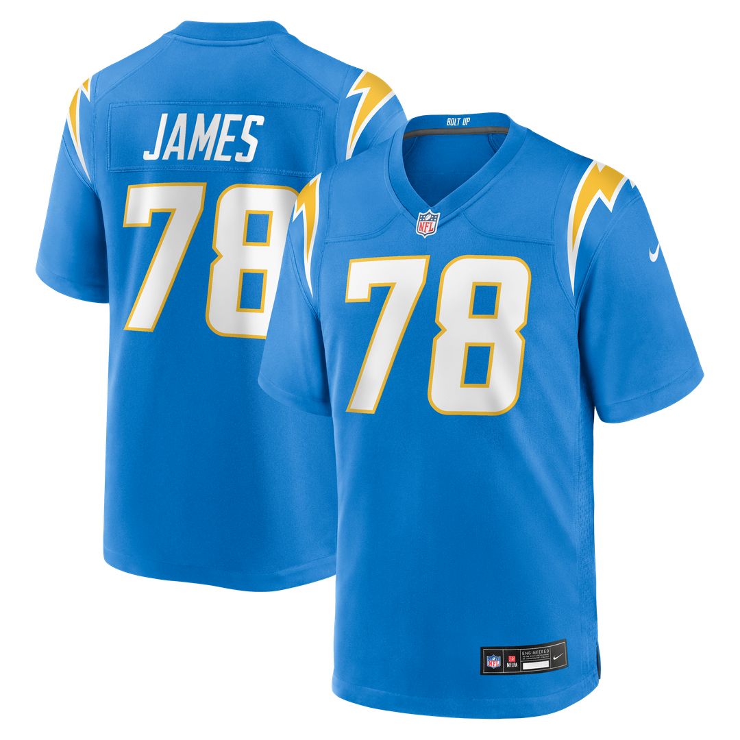 Andre James Los Angeles Chargers Powder Blue Team Game Jersey