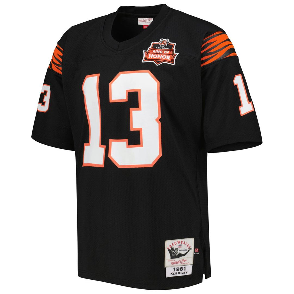 Ken Riley Cincinnati Bengals 1981 Black Authentic Throwback Retired Player Jersey