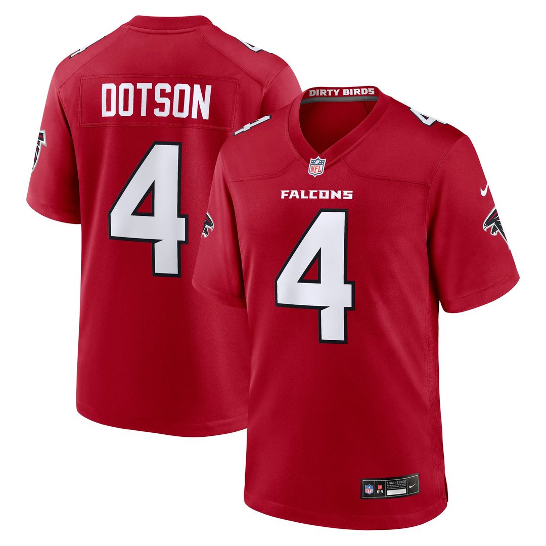 Jahan Dotson Atlanta Falcons Red Team Game Jersey