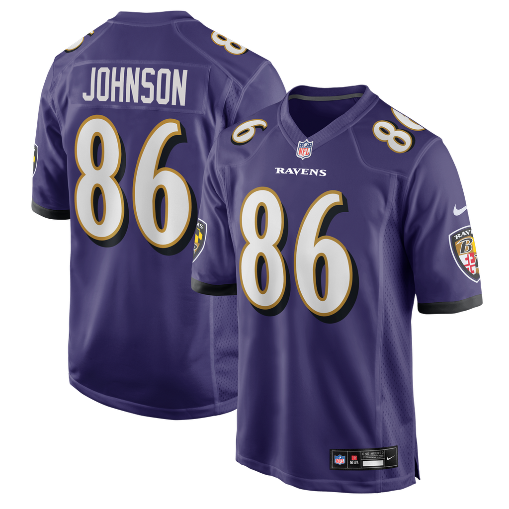 Cornelius Johnson Baltimore Ravens Purple Team Game Jersey