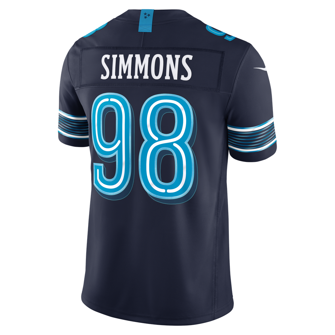 Jeffery Simmons Tennessee Titans Navy 2026 Rivalries Collection Stitched Limited Jersey