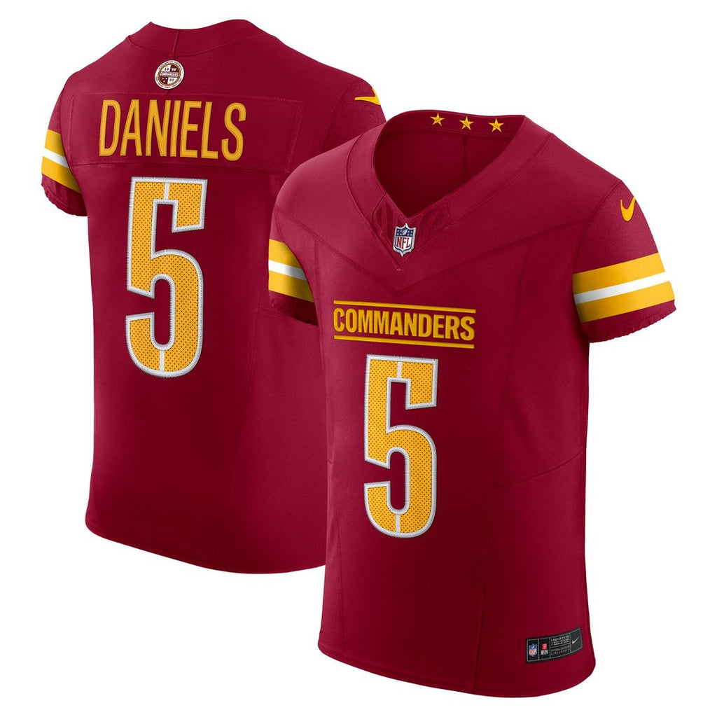 Jayden Daniels Washington Commanders Burgundy Team Vapor F.U.S.E. Elite Jersey