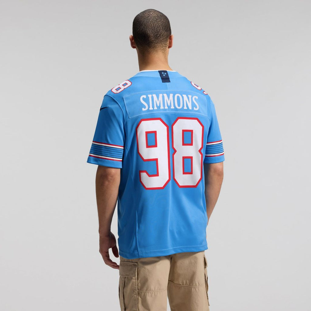 Jeffery Simmons Tennessee Titans Light Blue Team Vapor F.U.S.E. Stitched Limited Jersey
