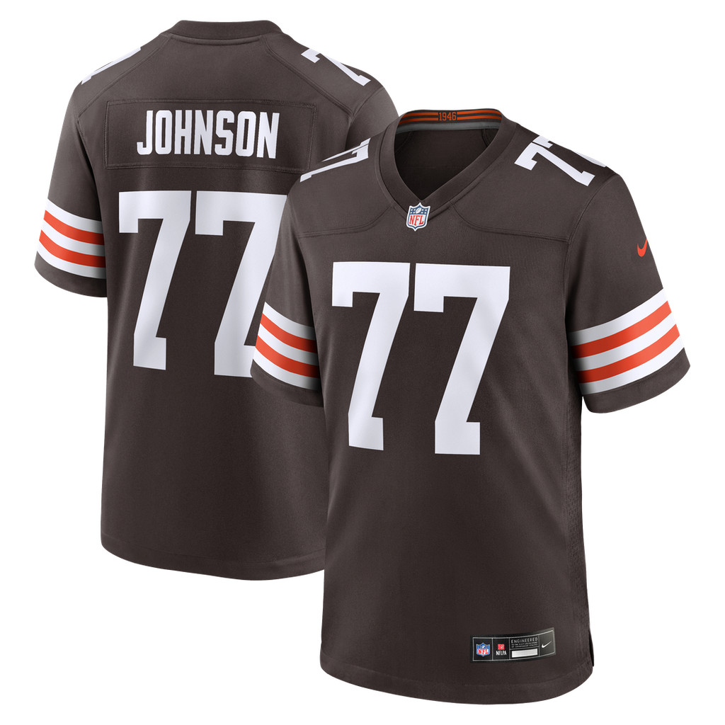 Zion Johnson Cleveland Browns Brown Team Game Jersey
