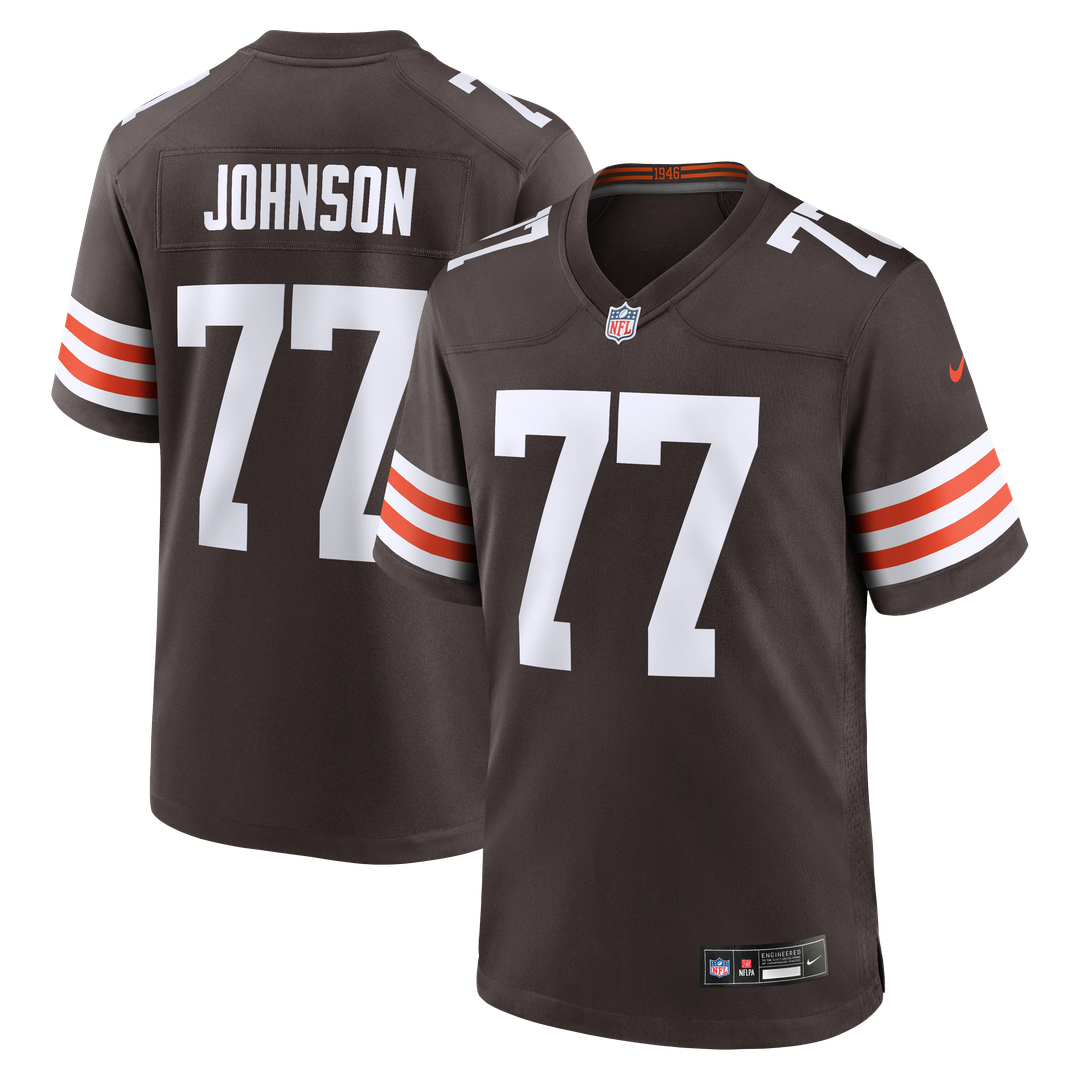 Zion Johnson Cleveland Browns Brown Team Game Jersey