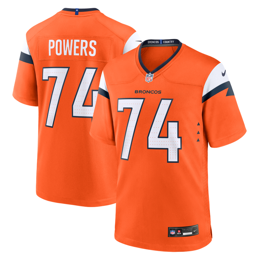 Ben Powers Denver Broncos Orange Team Game Jersey