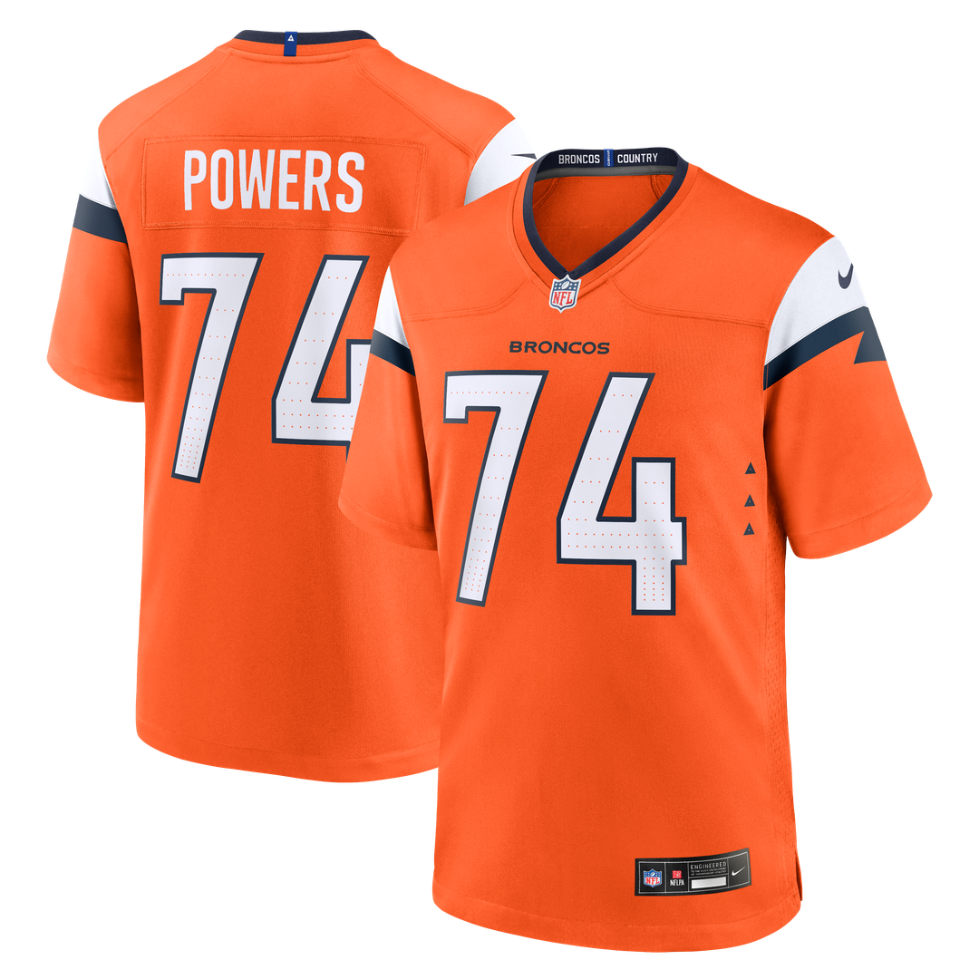 Ben Powers Denver Broncos Orange Team Game Jersey