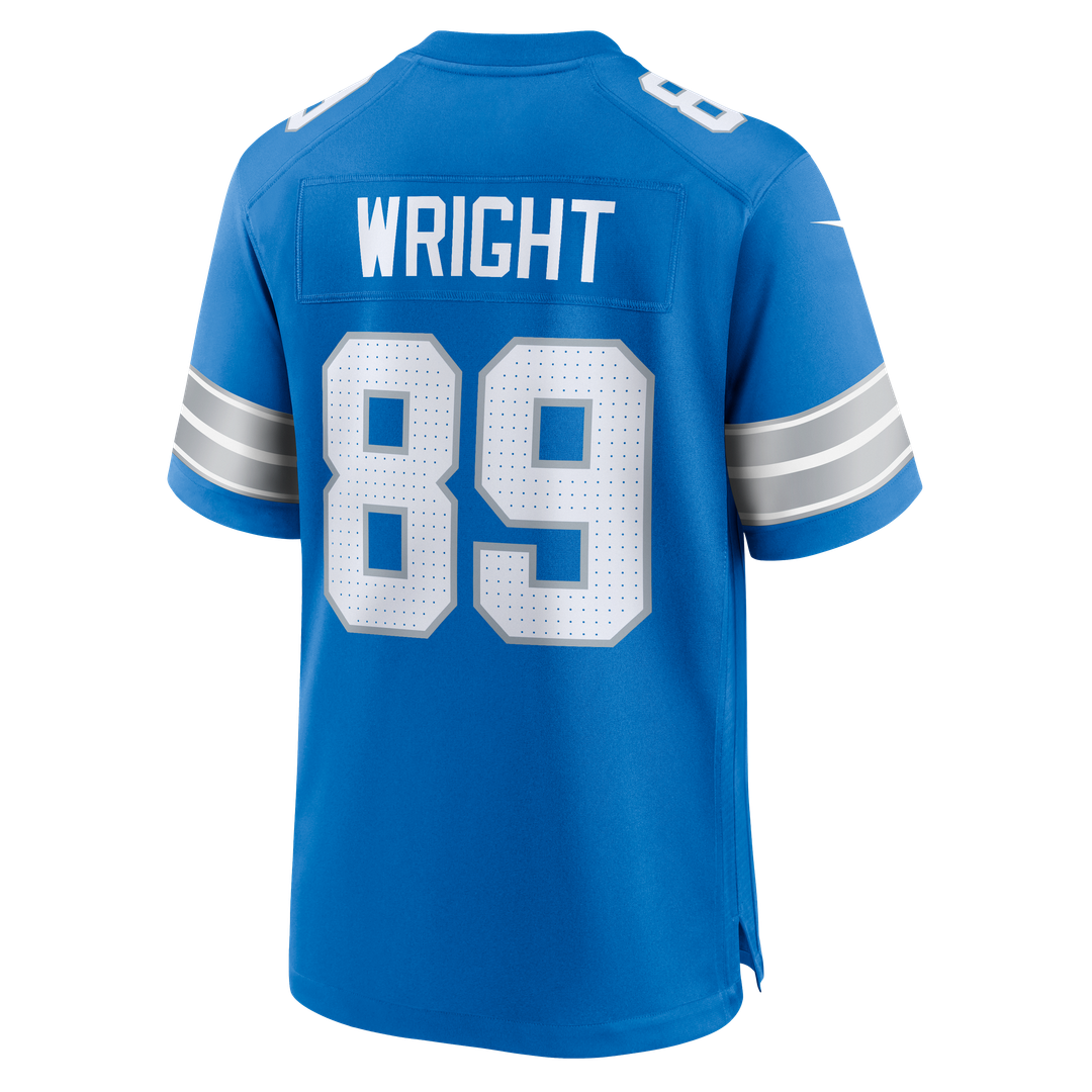Brock Wright Detroit Lions Blue Team Game Jersey