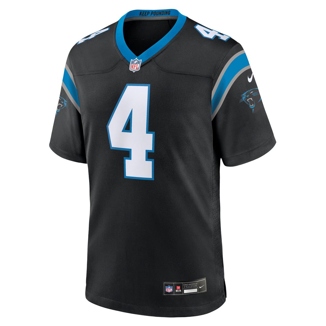 Tetairoa McMillan Carolina Panthers Black Team Game Jersey