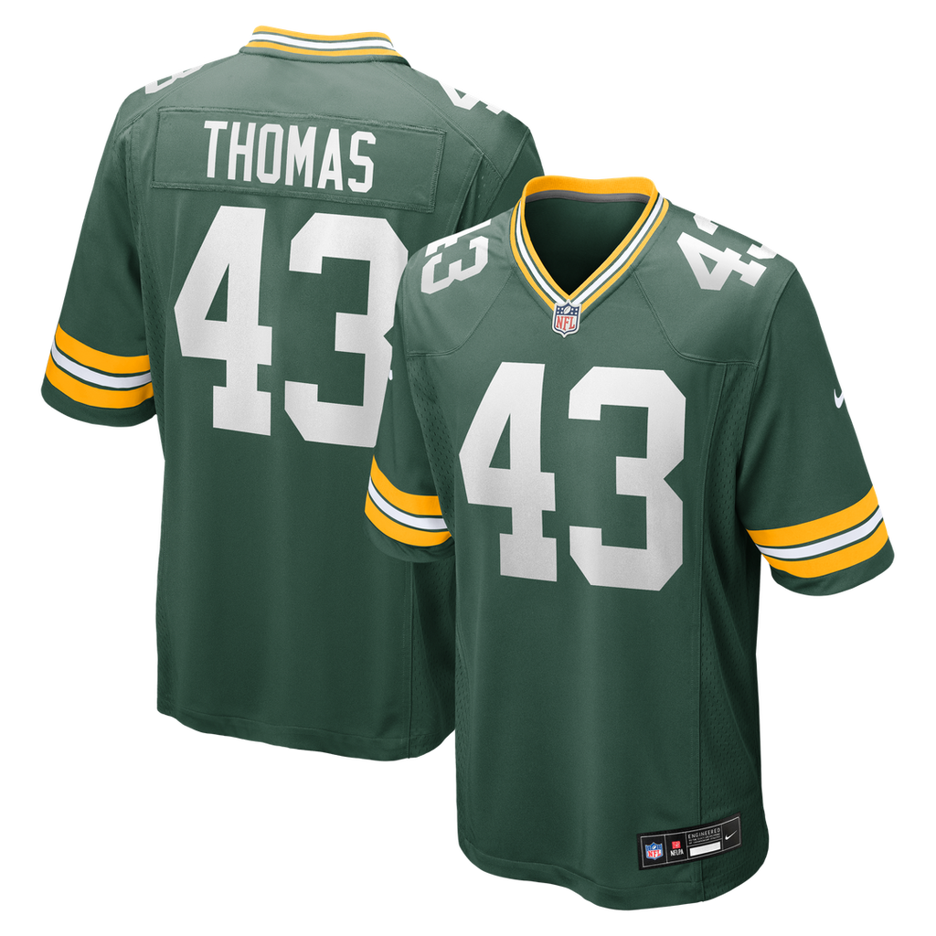 Kiondre Thomas Green Bay Packers Green Game Player Jersey
