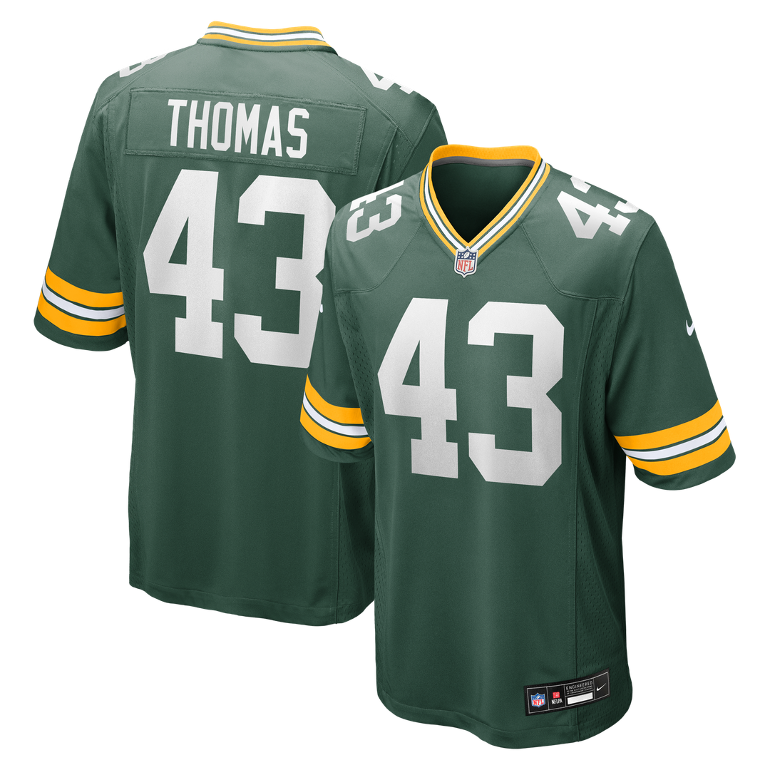 Kiondre Thomas Green Bay Packers Green Game Player Jersey