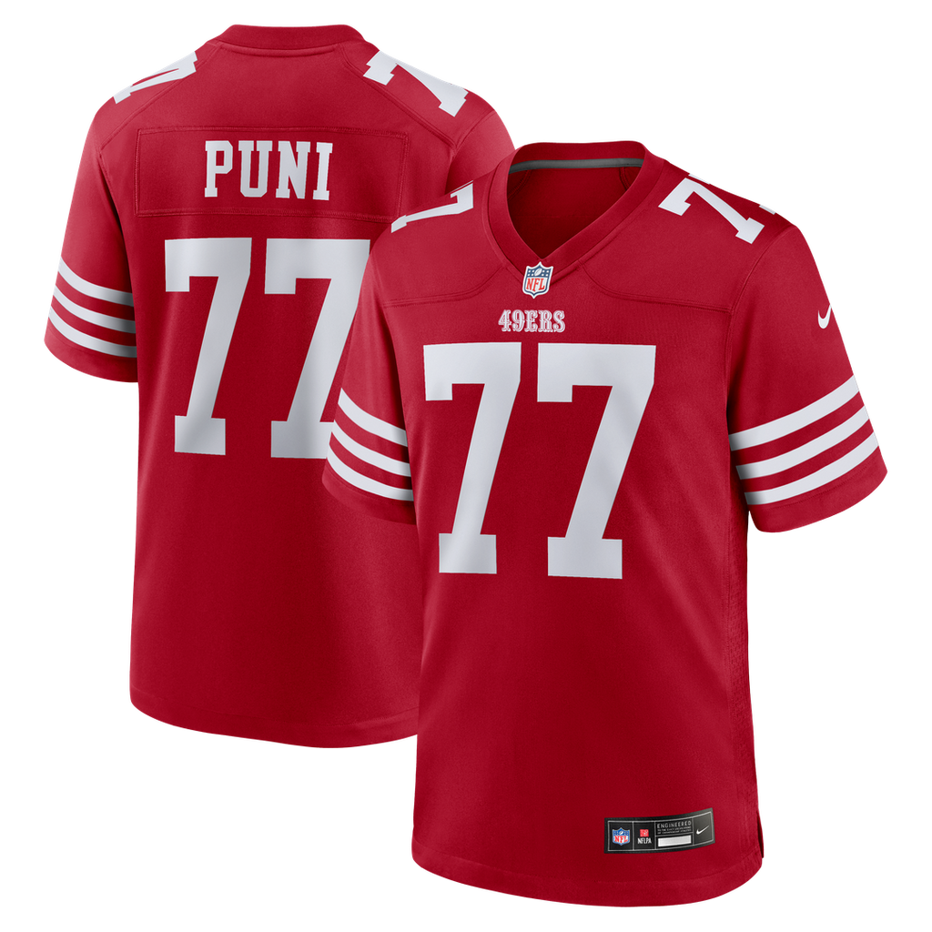 Dominick Puni San Francisco 49ers Scarlet Team Game Jersey