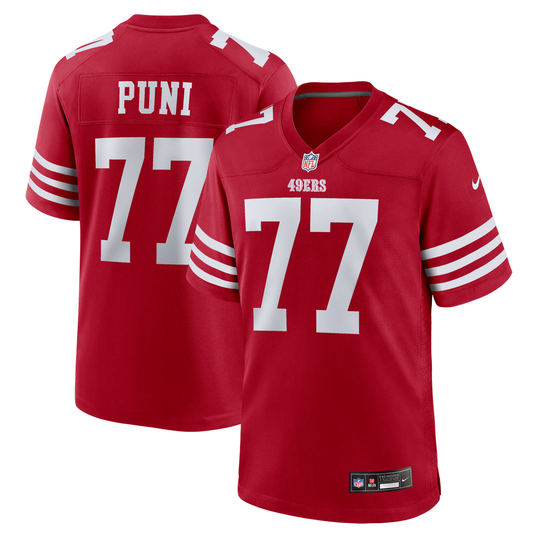 Dominick Puni San Francisco 49ers Scarlet Team Game Jersey