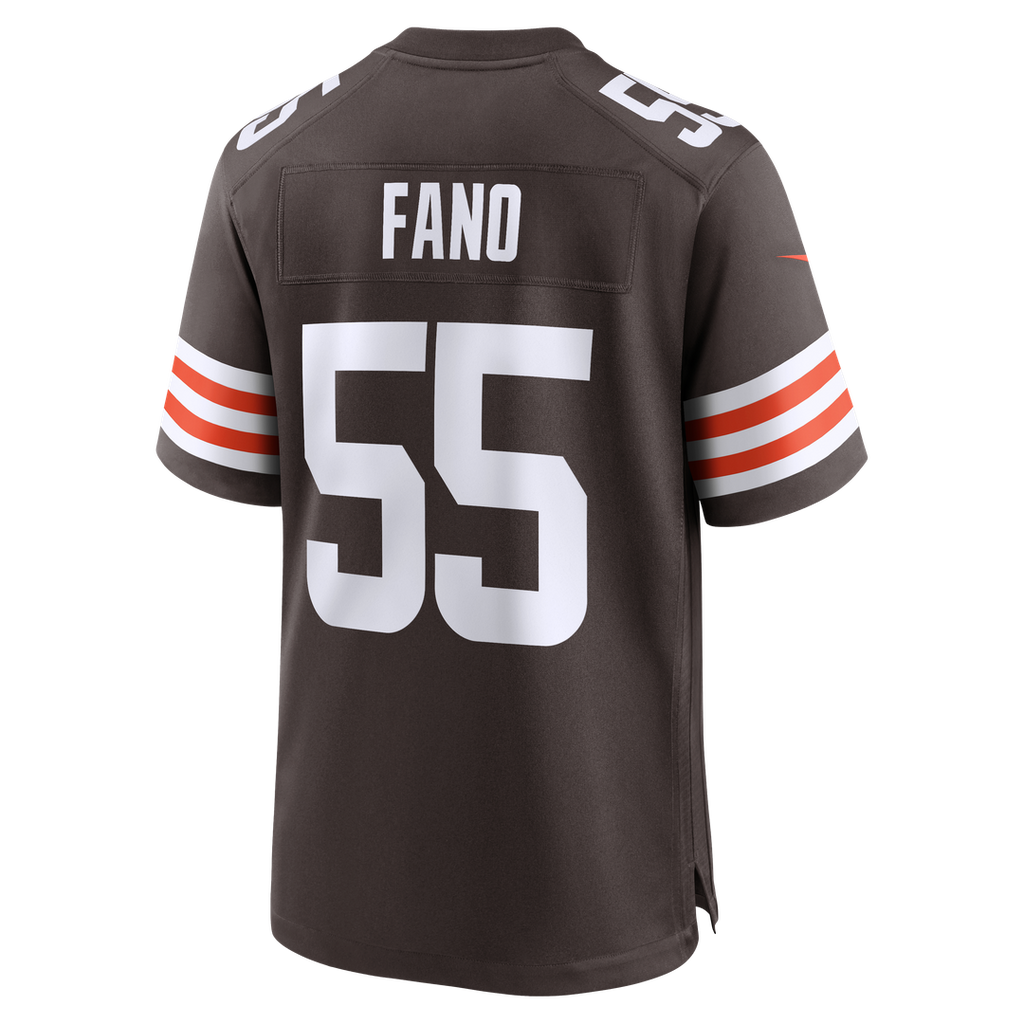 Spencer Fano Cleveland Browns Brown Team Game Jersey