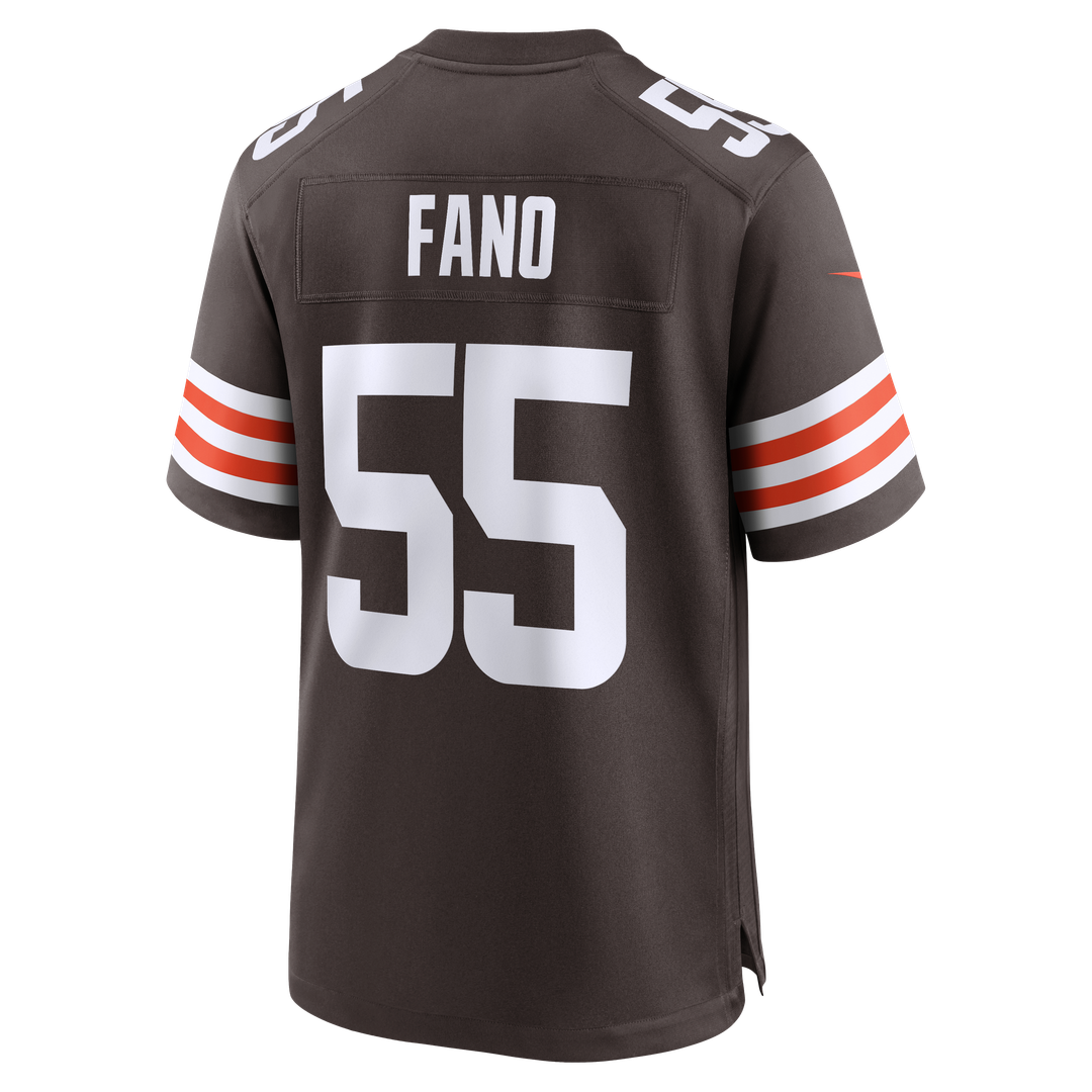 Spencer Fano Cleveland Browns Brown Team Game Jersey