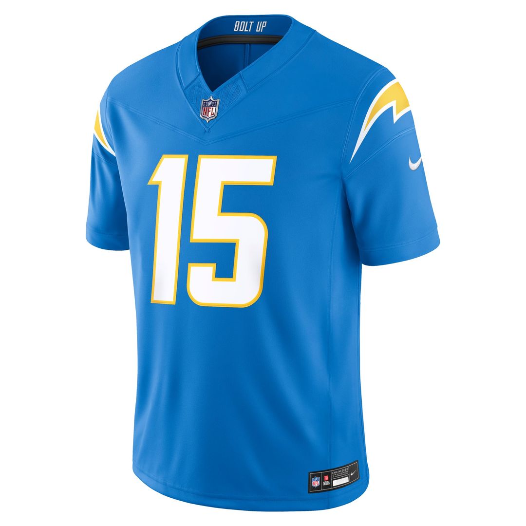 Ladd McConkey Los Angeles Chargers Powder Blue Team Vapor F.U.S.E. Stitched Limited Jersey