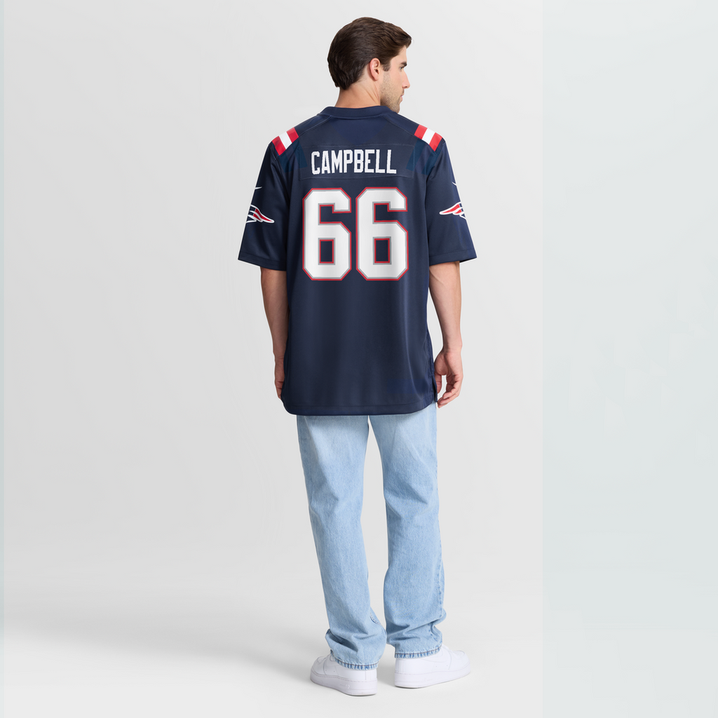 Will Campbell New England Patriots Navy Team Game Jersey