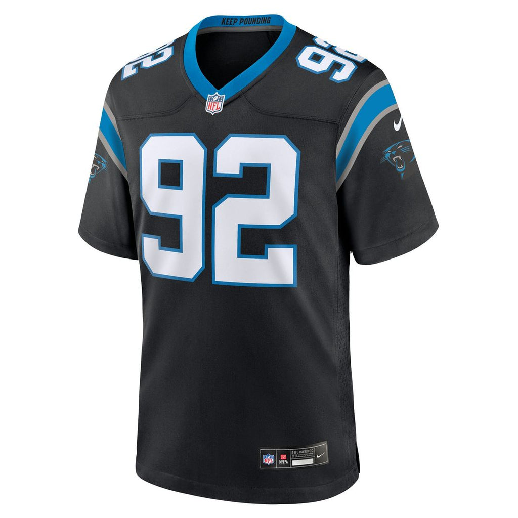 Cam Jackson Carolina Panthers Black Team Game Jersey
